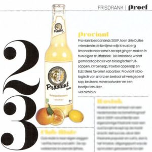 artikel in Elle eten over proviant