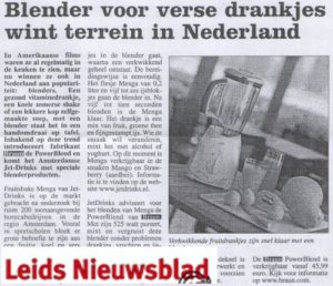 artikel over blenden in Leids dagblad