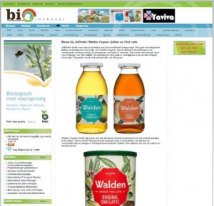 webpagina over walden icetea en chai